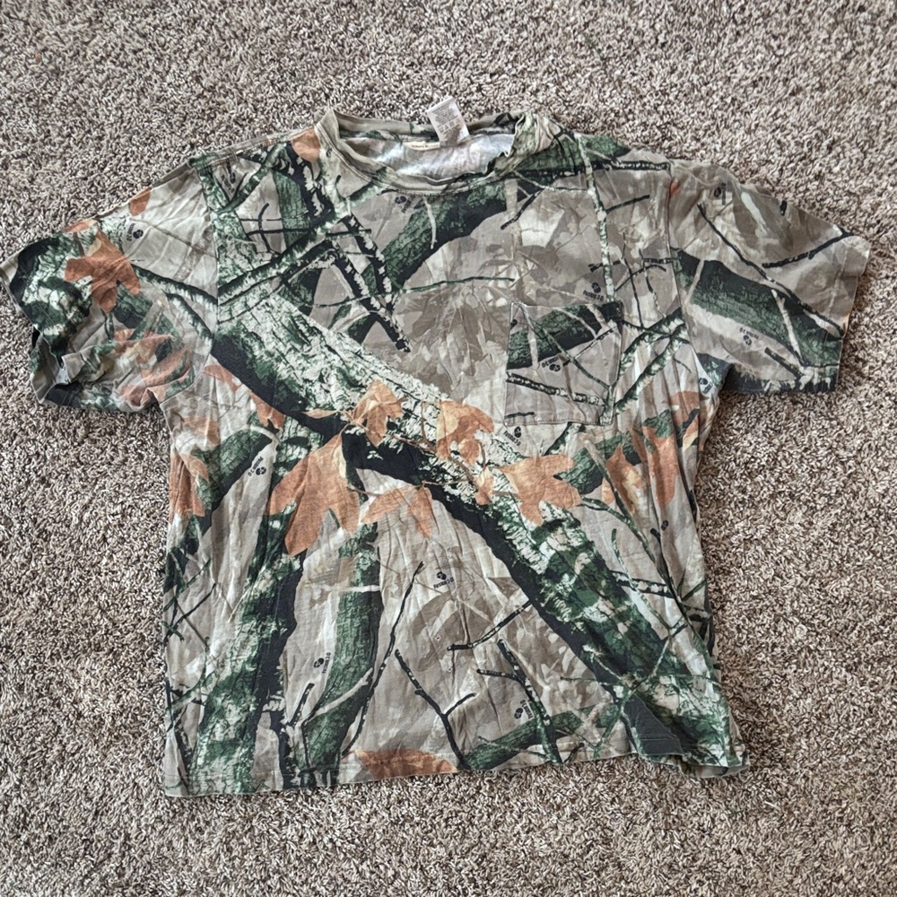 Y2K Outfitters Ridge Mens XL Realtree Camo Cotton Button Down Shirt